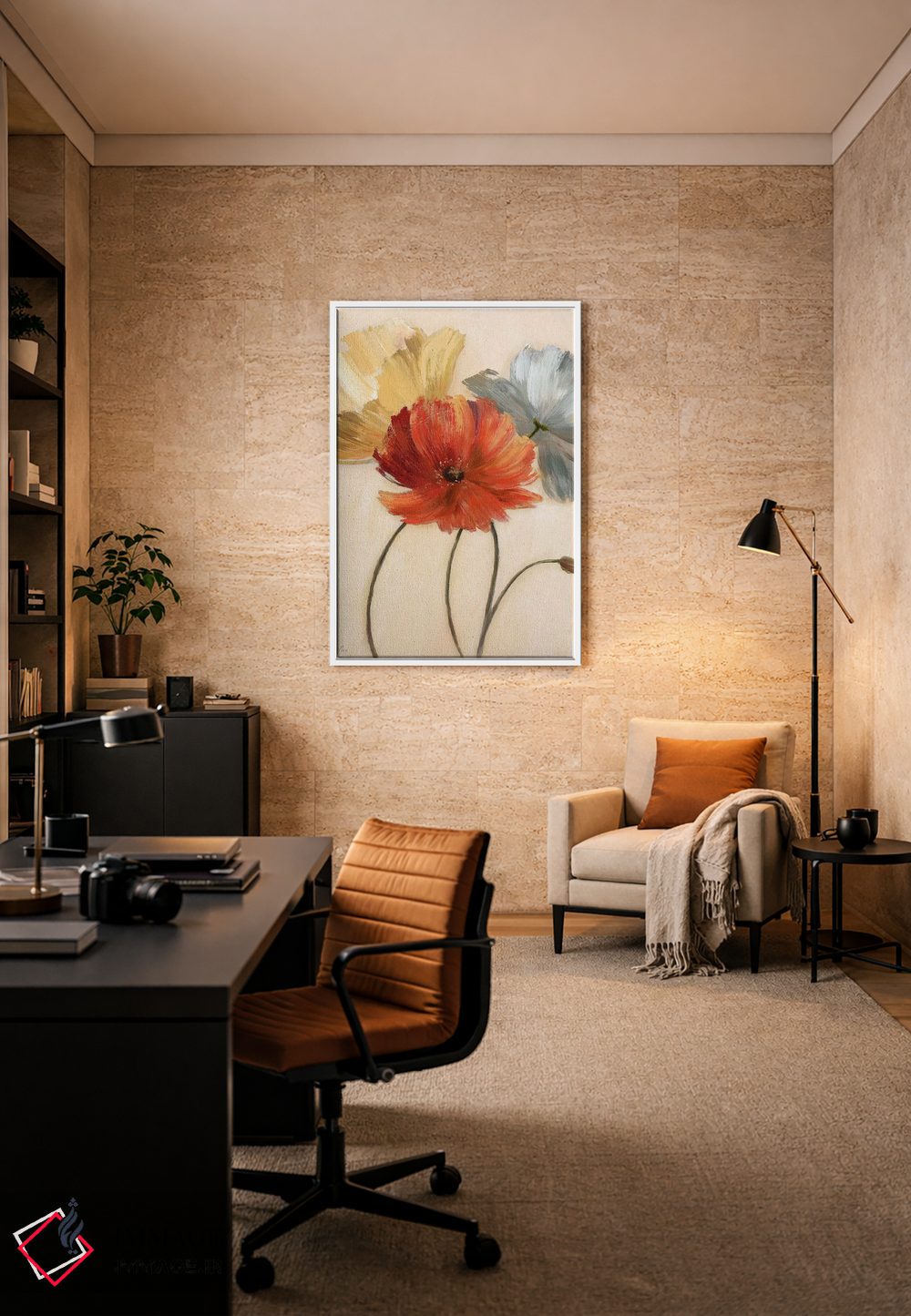 تابلو مدرن پالت شقایق I اثر نان - D5W