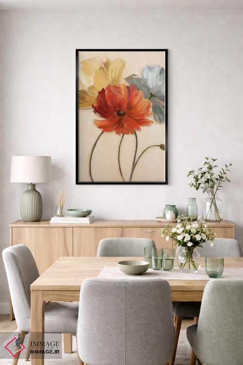 تابلو مدرن پالت شقایق I اثر نان - D6B