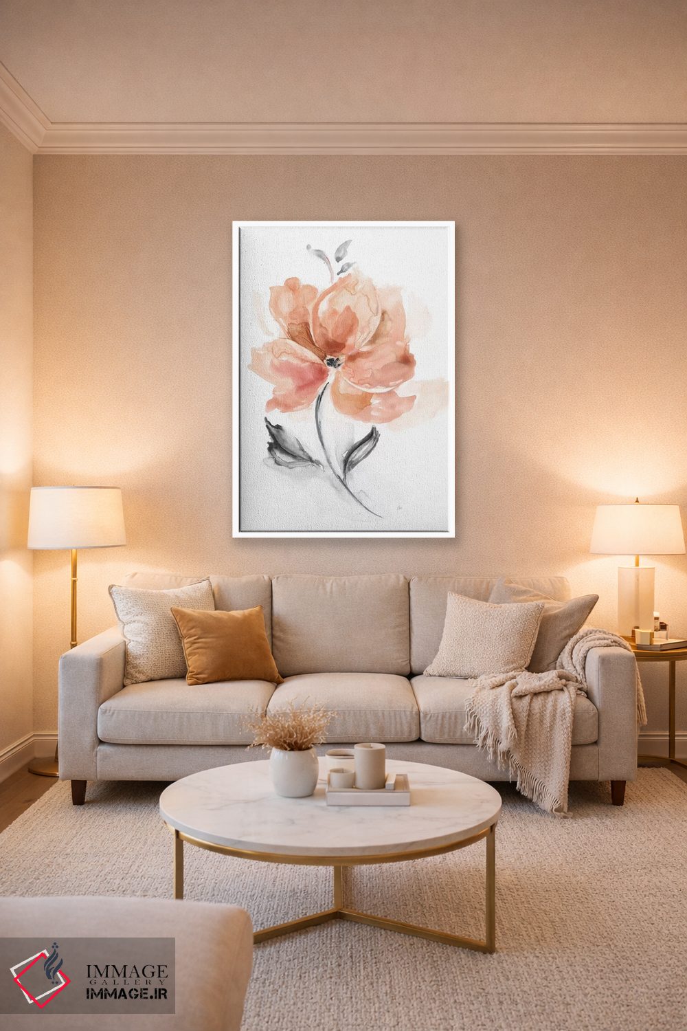 تابلو دکوراتیو احساس نرم I اثر نان - D3W