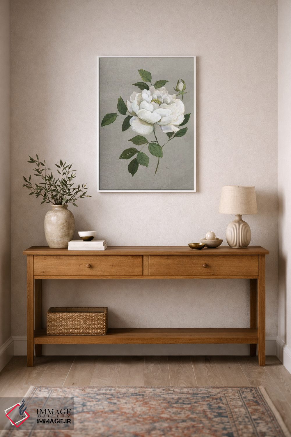 تابلو مدرن رز گیاهی اثر نان - D1W