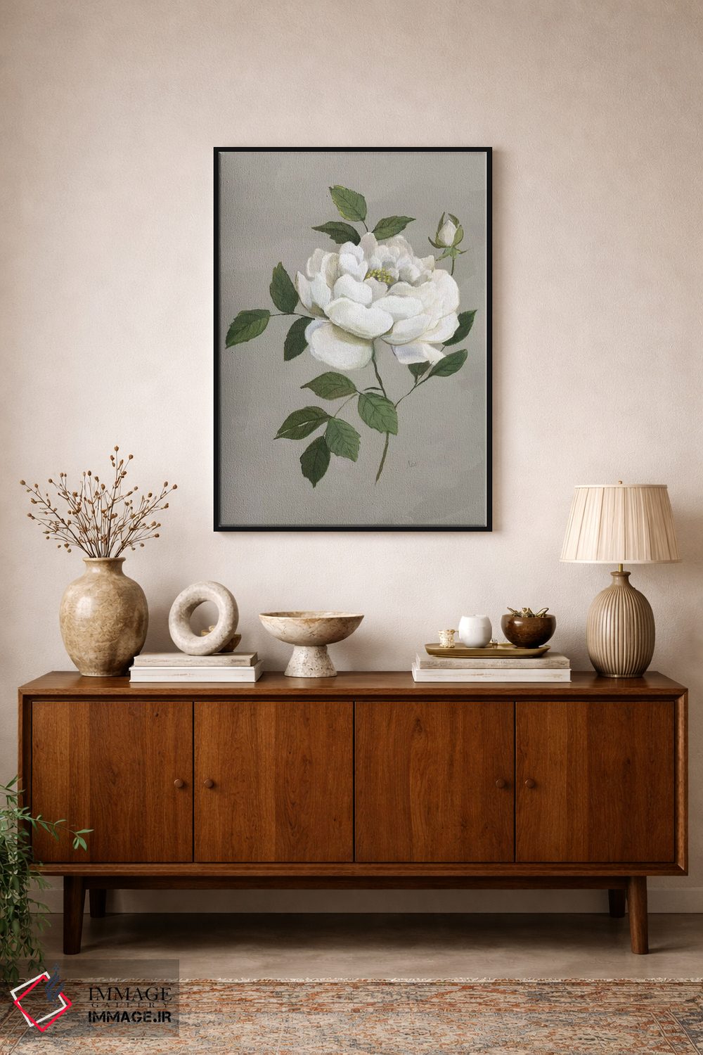 تابلو مدرن رز گیاهی اثر نان - D2B