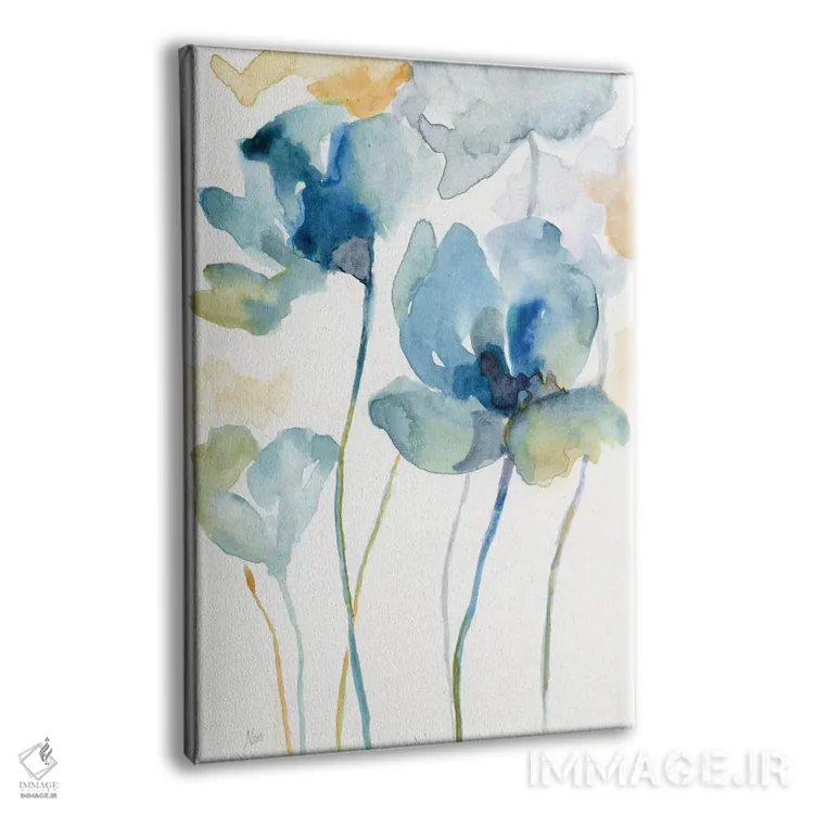تابلو مدرن آبی های گل های وحشی II اثر نان - نمای پرسپکتیو محصول
