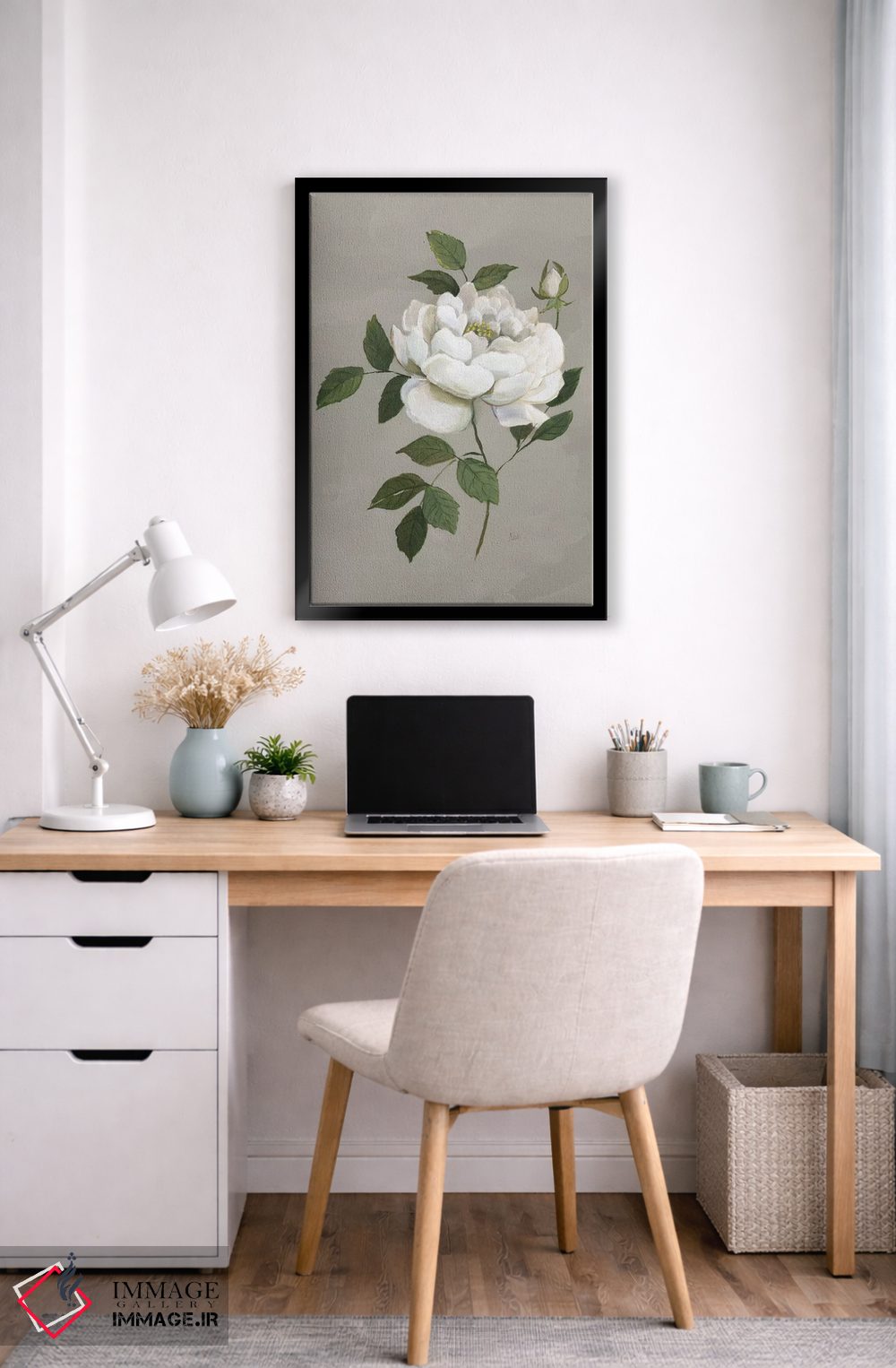 تابلو مدرن رز گیاهی اثر نان - D6B