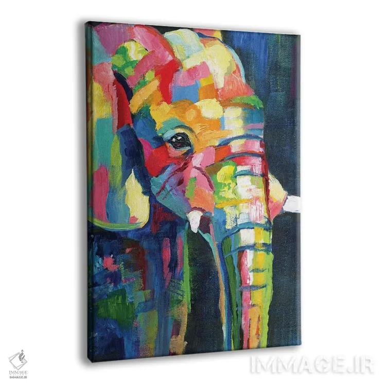 تابلو دکوراتیو فیل پرشور اثر نان - نمای پرسپکتیو محصول