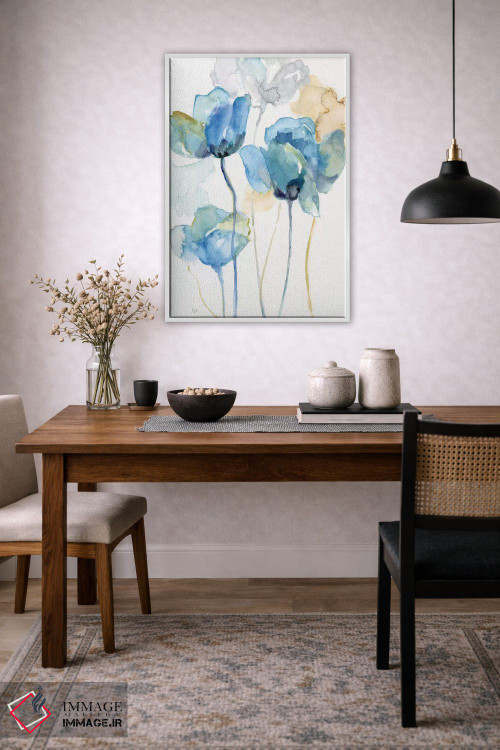 تابلو مدرن آبی های گل های وحشی I اثر نان - D2W