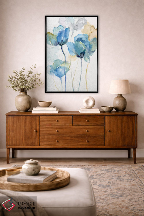 تابلو مدرن آبی های گل های وحشی I اثر نان - D4B