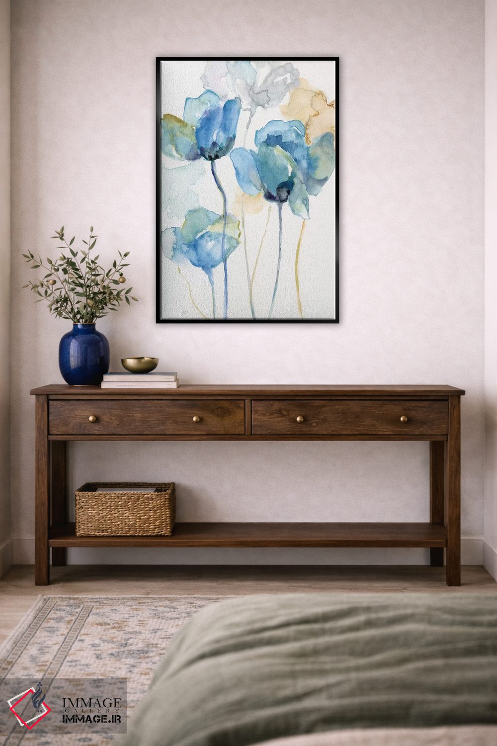 تابلو مدرن آبی های گل های وحشی I اثر نان - D5B
