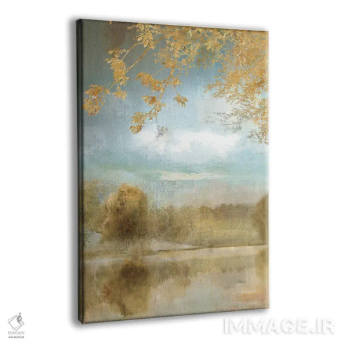 تابلو دکوراتیو پاییز طلایی اثر نان - نمای پرسپکتیو محصول