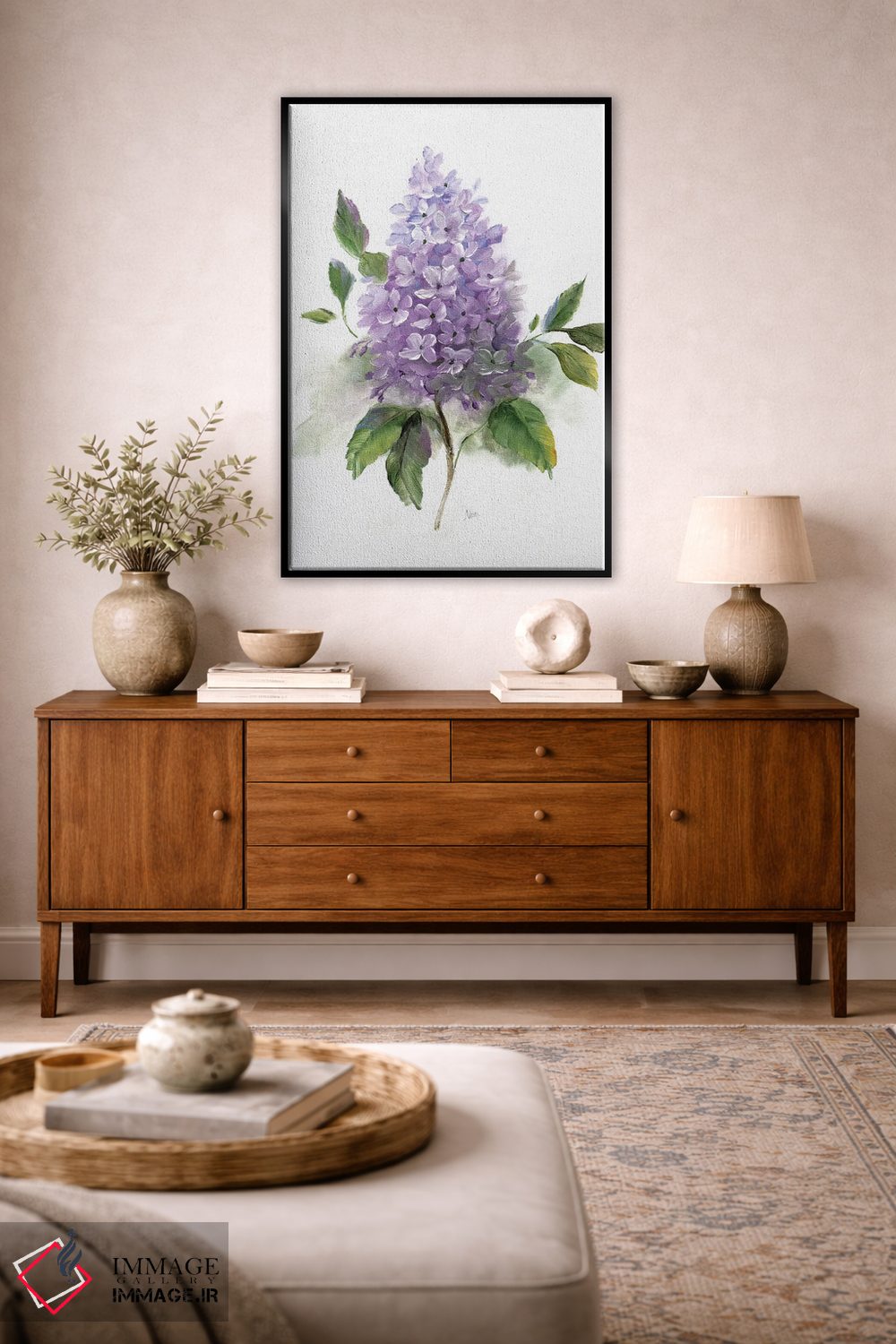 تابلو دکوراتیو رمانس یاس بنفش I اثر نان - D3B