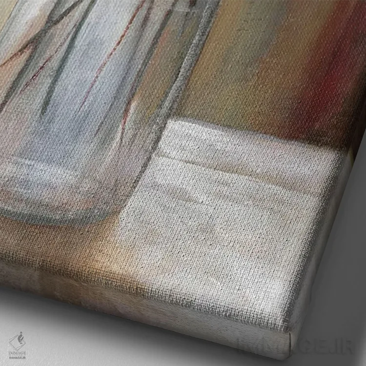 تابلو دکوراتیو افشان پاییزی اثر نان - نمای نزدیک بافت بوم