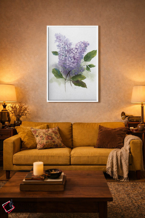 تابلو دکوراتیو رمانس یاس بنفش II اثر نان - D2W