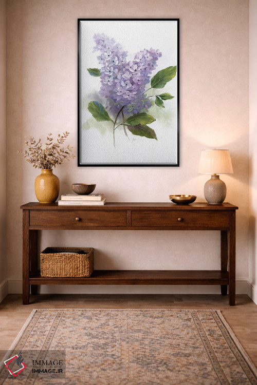 تابلو دکوراتیو رمانس یاس بنفش II اثر نان - D4B