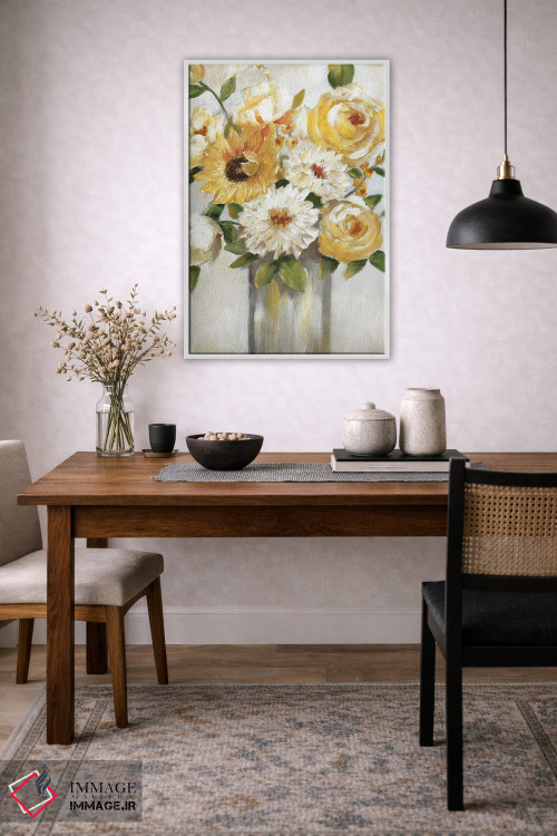 تابلو دکوراتیو دسته گل آفتاب اثر نان - D2W