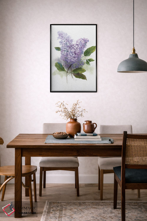 تابلو دکوراتیو رمانس یاس بنفش II اثر نان - D6B