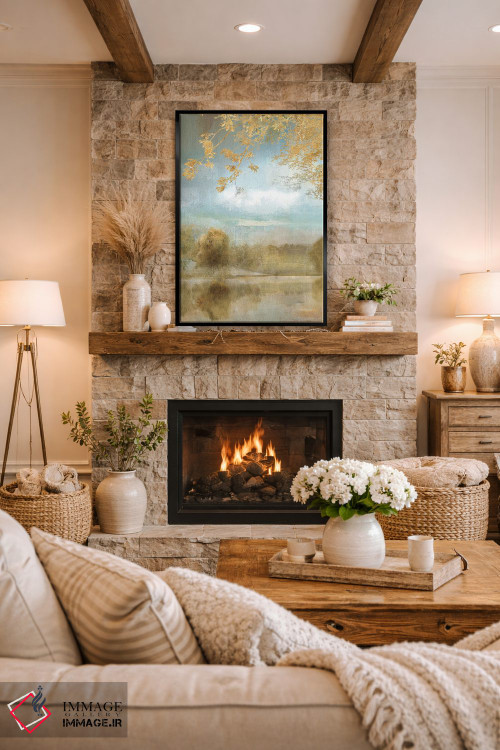 تابلو دکوراتیو پاییز طلایی اثر نان - D2B