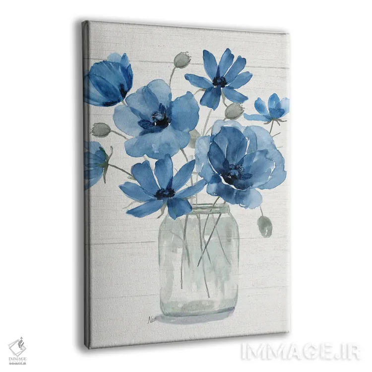 تابلو مینیمال دسته گل گل های وحشی ۲ اثر نان - نمای پرسپکتیو محصول