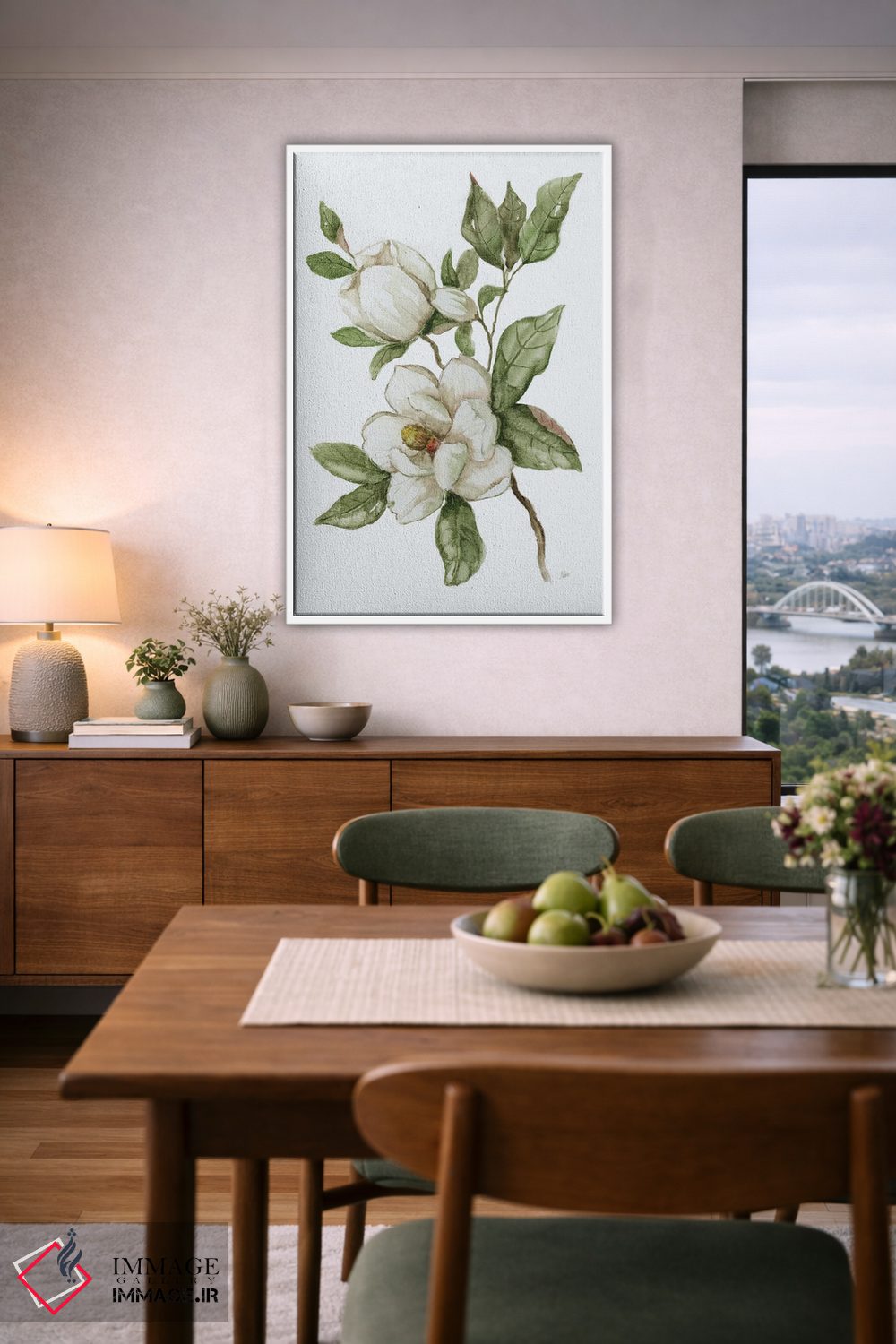 تابلو مینیمال صبح ماگنولیا II اثر نان - D5W