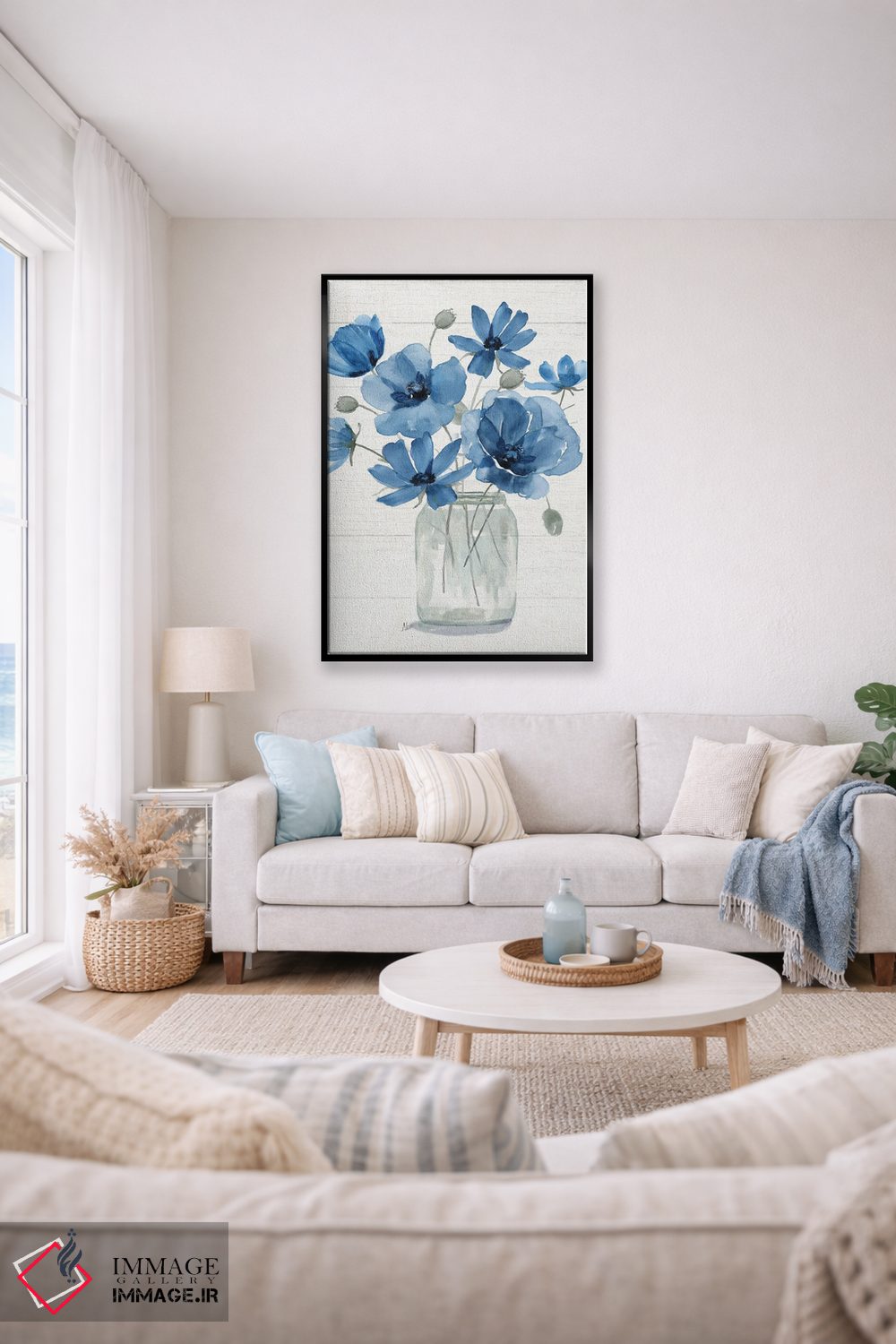 تابلو مینیمال دسته گل گل های وحشی ۲ اثر نان - D3B