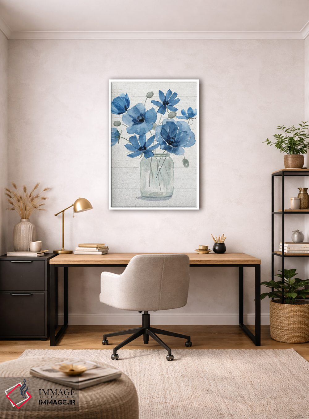 تابلو مینیمال دسته گل گل های وحشی ۲ اثر نان - D5W