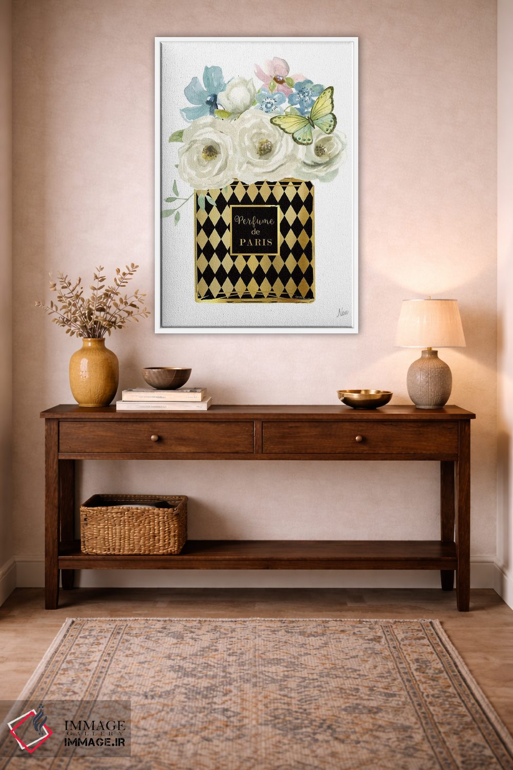 تابلو دکوراتیو عطر گلدار هارلکین اثر نان - D3W