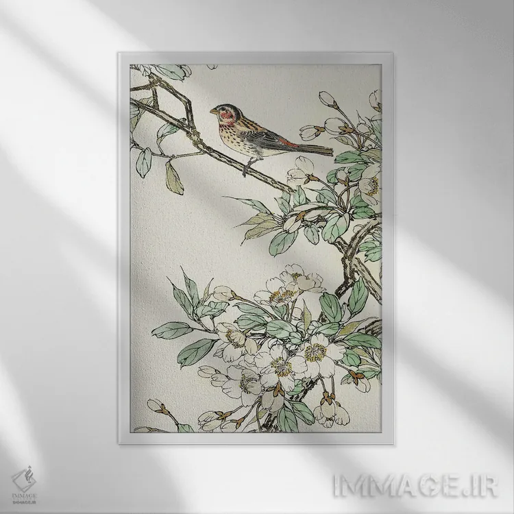 تابلو دکوراتیو طبیعت بی زمان ۲ اثر نان - نمای قابدار سفید