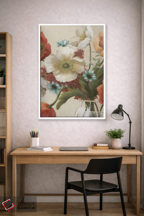 تابلو دکوراتیو زمان شقایق ۲ اثر نان - D1W