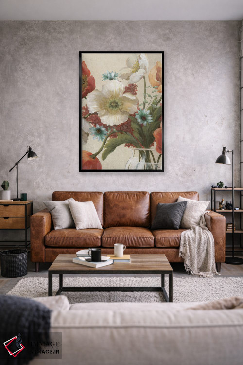 تابلو دکوراتیو زمان شقایق ۲ اثر نان - D2B