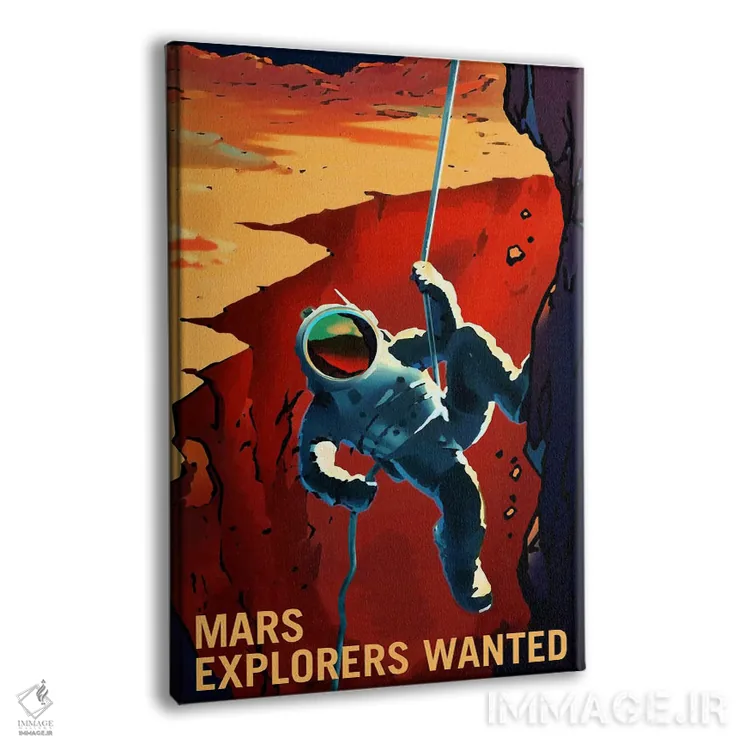 تابلو دکوراتیو به کاوشگران نیازمندیم اثر ناسا - نمای پرسپکتیو محصول