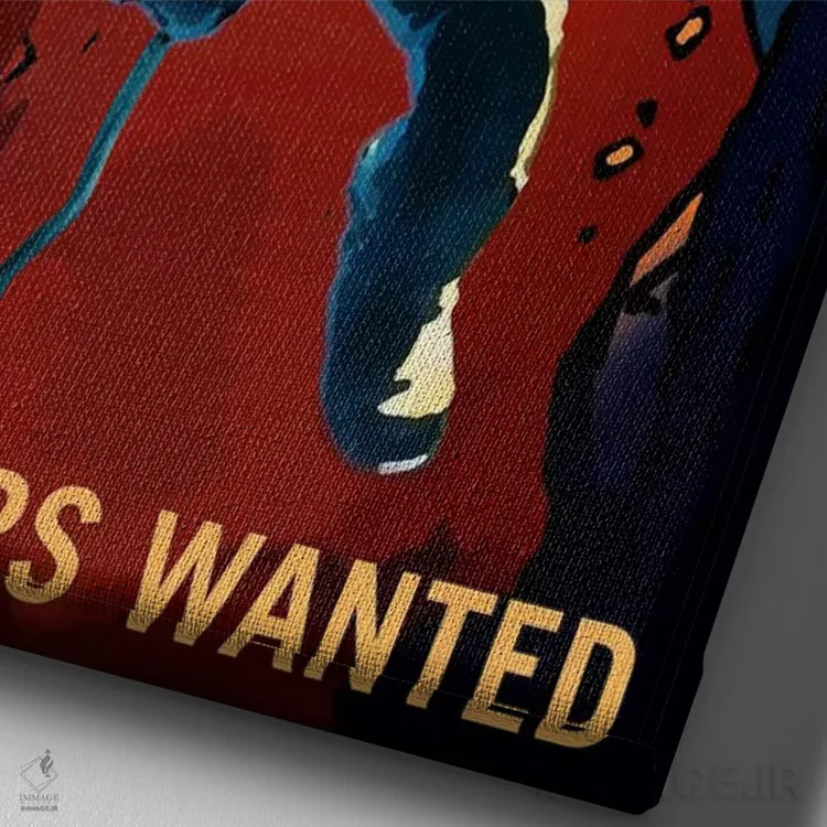 تابلو دکوراتیو به کاوشگران نیازمندیم اثر ناسا - نمای نزدیک بافت بوم