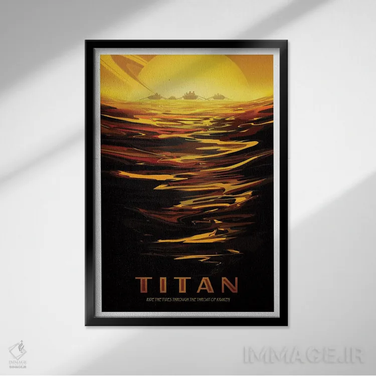 تابلو دکوراتیو تیتان اثر ناسا - نمای قابدار مشکی