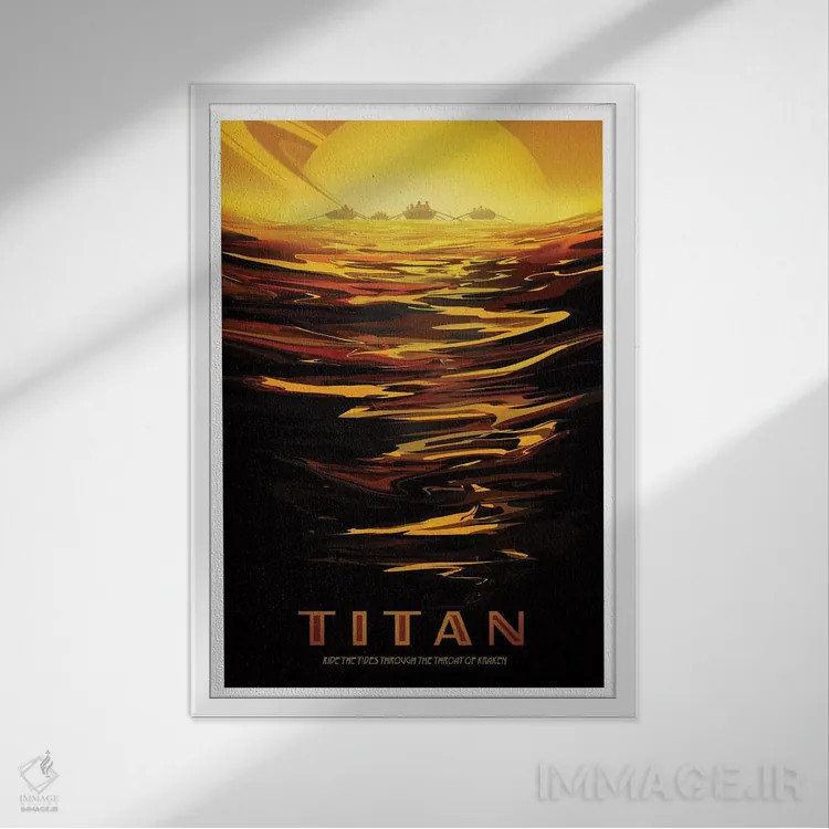 تابلو دکوراتیو تیتان اثر ناسا - نمای قابدار سفید