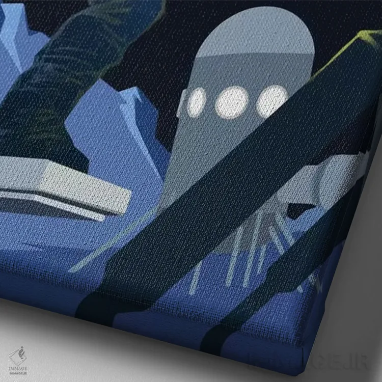 تابلو دکوراتیو نیاز به سرهم کردن توسط کاربر دارد اثر ناسا - نمای نزدیک بافت بوم