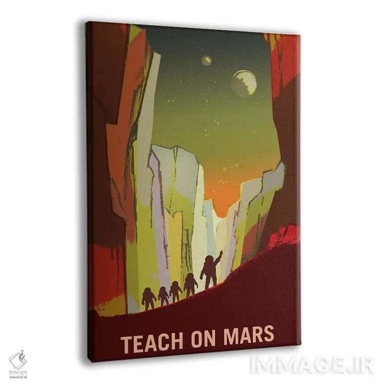 تابلو دکوراتیو تدریس در مریخ اثر ناسا - نمای پرسپکتیو محصول