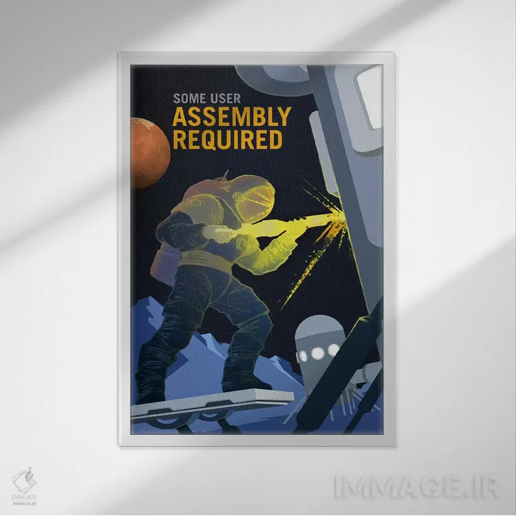 تابلو دکوراتیو نیاز به سرهم کردن توسط کاربر دارد اثر ناسا - نمای قابدار سفید