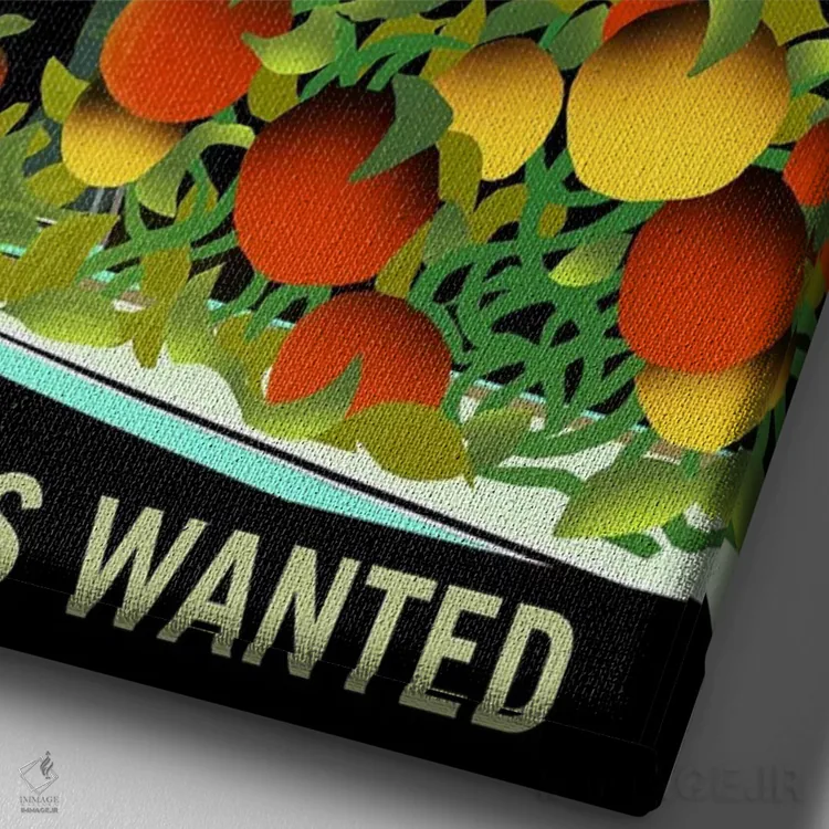 تابلو دکوراتیو به کشاورزان نیازمندیم اثر ناسا - نمای نزدیک بافت بوم