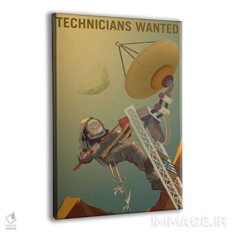 تابلو دکوراتیو به تکنسین ها نیازمندیم اثر ناسا - نمای پرسپکتیو محصول