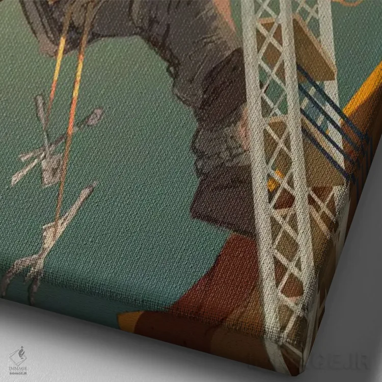 تابلو دکوراتیو به تکنسین ها نیازمندیم اثر ناسا - نمای نزدیک بافت بوم