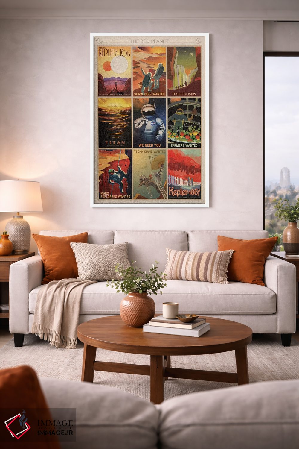 تابلو دکوراتیو سیاره سرخ اثر ناسا - D1W