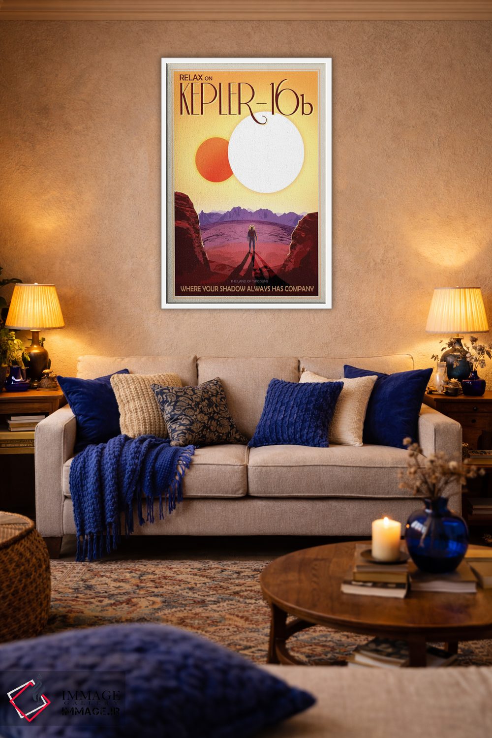 تابلو دکوراتیو کپلر-۱۶بی اثر ناسا - D3W