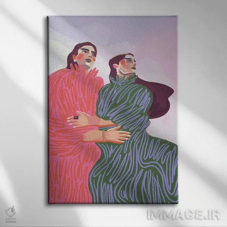 تابلو دکوراتیو نگاه به آینده اثر نیژ بورخس - نمای روبهرو روی دیوار