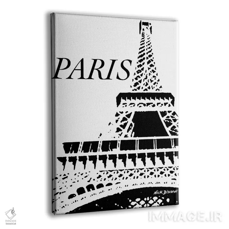 تابلو دکوراتیو پاریس مدرن دو اثر نیکلاس بیسکاردی - نمای پرسپکتیو محصول