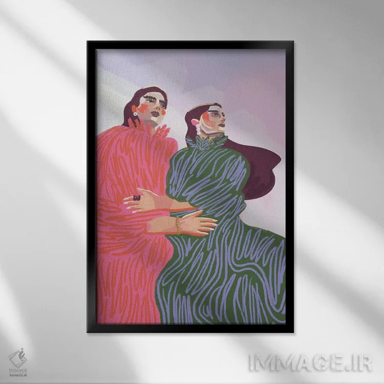 تابلو دکوراتیو نگاه به آینده اثر نیژ بورخس - نمای قابدار مشکی