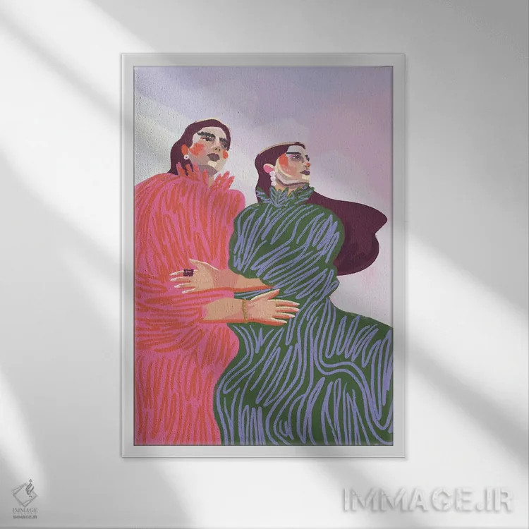 تابلو دکوراتیو نگاه به آینده اثر نیژ بورخس - نمای قابدار سفید