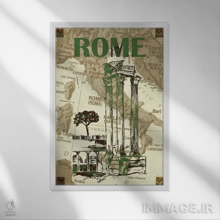 تابلو دکوراتیو ایستگاه های شهری چهار اثر نیکلاس بیسکاردی - نمای قابدار سفید