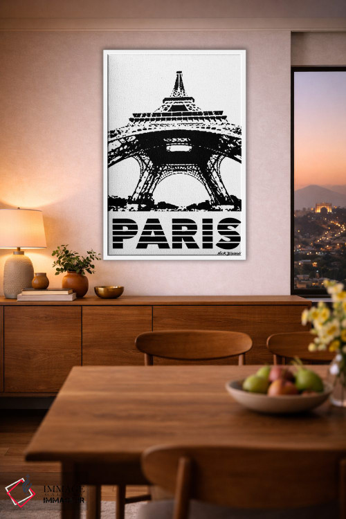 تابلو دکوراتیو پاریس مدرن یک اثر نیکلاس بیسکاردی - D1W