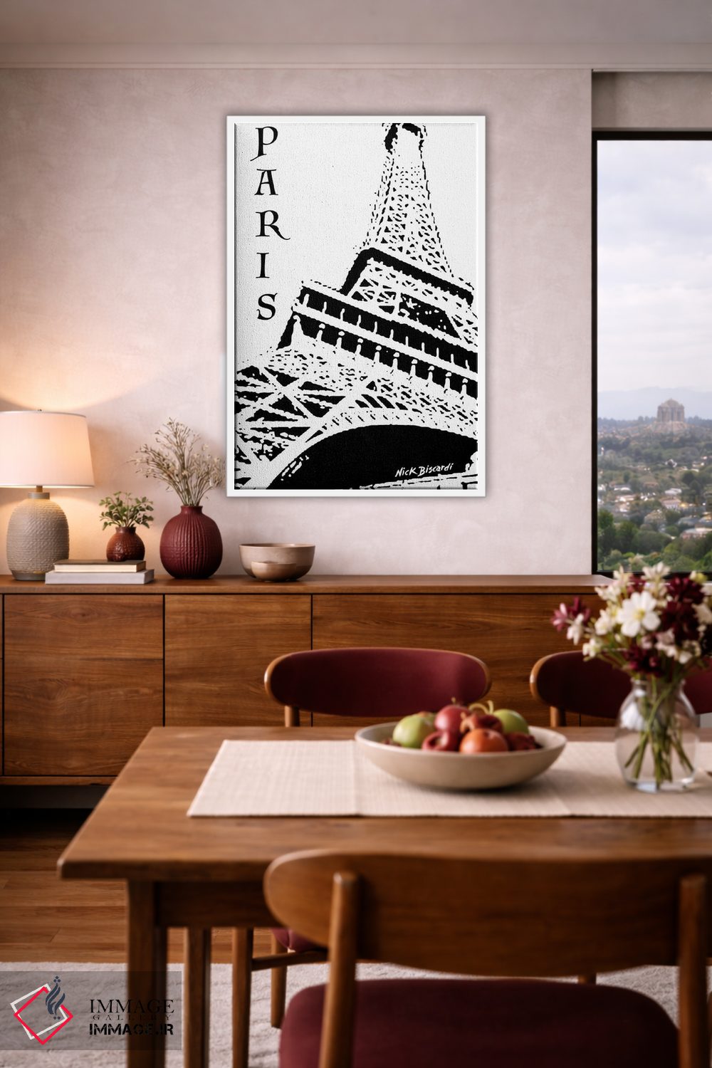 تابلو دکوراتیو پاریس مدرن سه اثر نیکلاس بیسکاردی - D4W