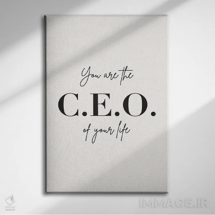تابلو دکوراتیو تو مدیرعامل زندگی خودت هستی اثر نیکول باسک - نمای روبهرو روی دیوار