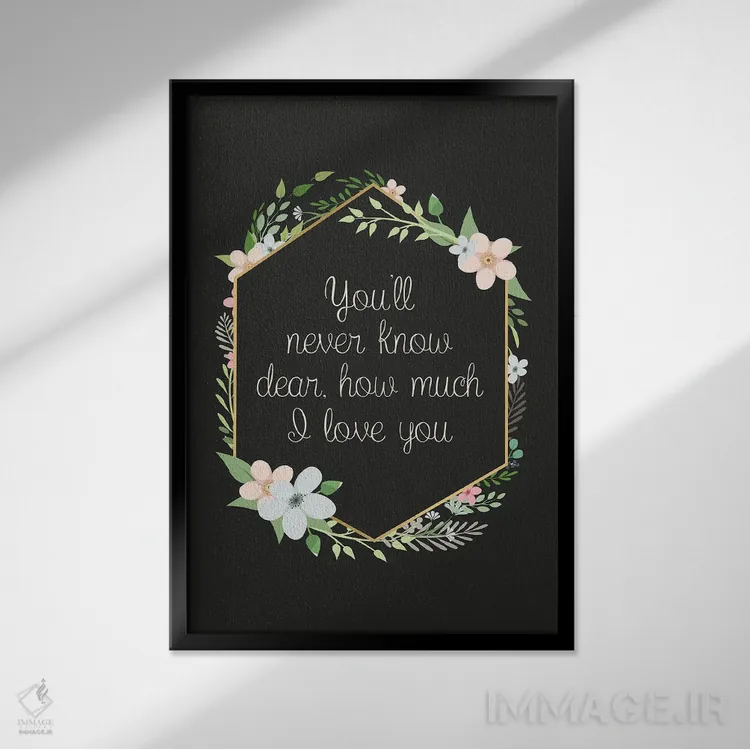 تابلو دکوراتیو هیچ وقت نمی فهمی عزیزم اثر نیکول باسک - نمای قابدار مشکی