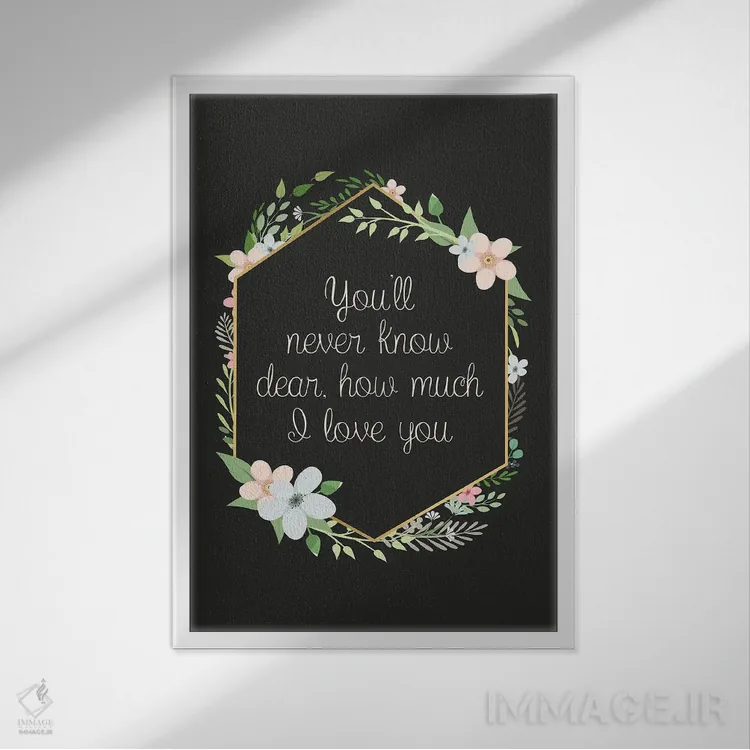 تابلو دکوراتیو هیچ وقت نمی فهمی عزیزم اثر نیکول باسک - نمای قابدار سفید