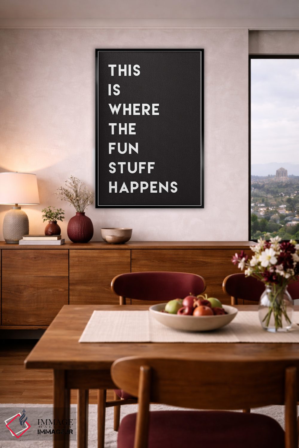 تابلو دکوراتیو اینجا محل اتفاقات هیجان انگیز است، سبک کلاسیک اثر نیکول باسک - D4B